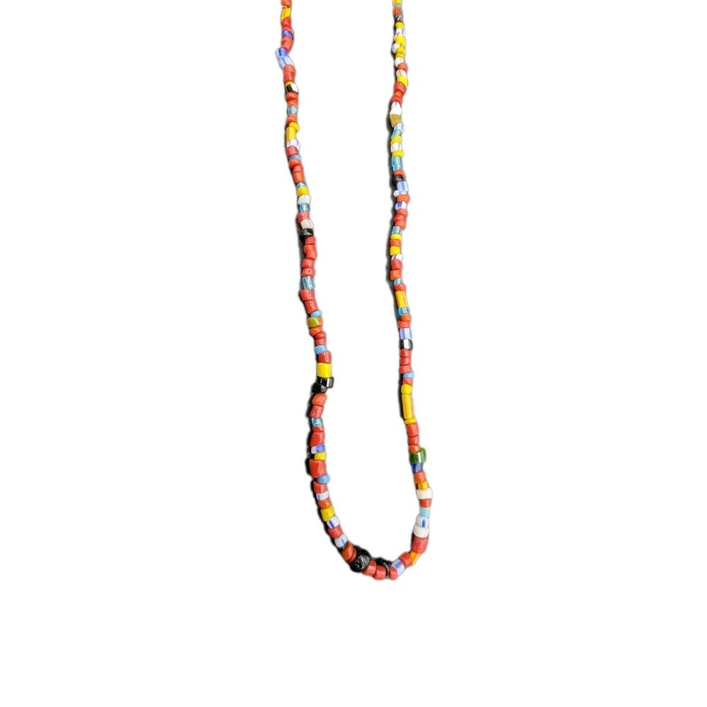 Antique Venetian Christmas Beads African Trade Glass Seed Bead Strand 24" 23g